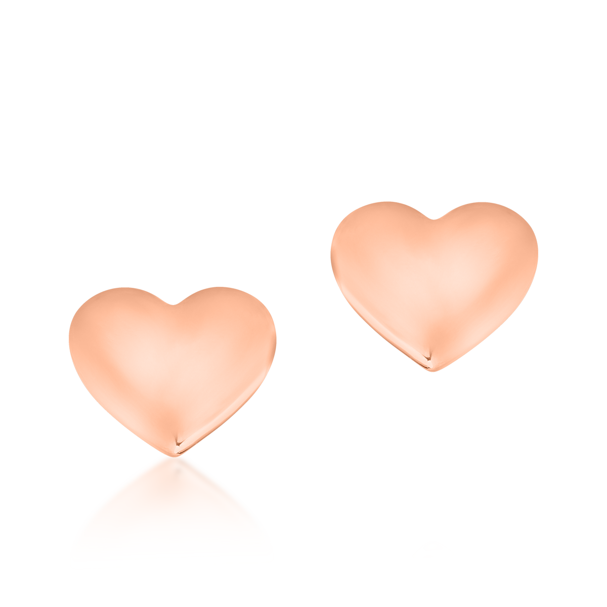 Cercei inimioara pentru copii din aur roz image2